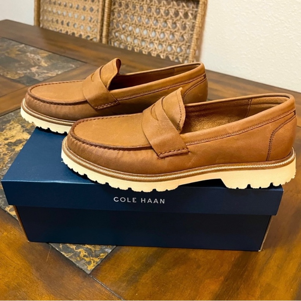 New Cole Haan American Classic Penny Loafer Brown Tan Size 9